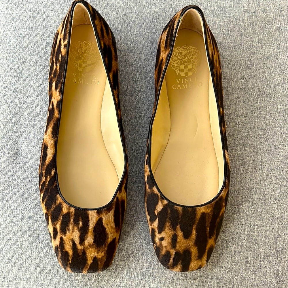 Vince Camuto leopard ballet flats
